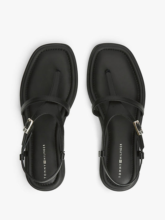Leather Strap Toe Post Sandals