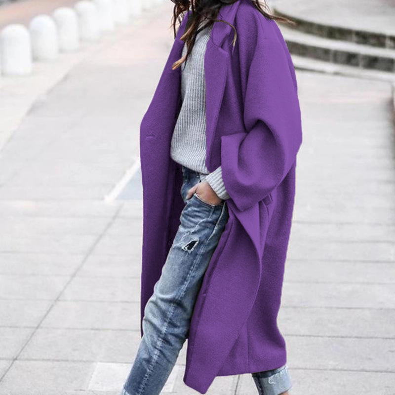 🔥Nur noch 36 Stück auf Lager – Oversize Retro Freizeit Windbreaker Einfarbig Warmer Mantel