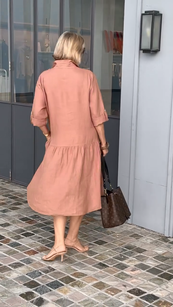 🎉🔥LETZTER TAG 50% RABATT🔥 Neues Damen Baumwoll-Leinen Freizeitkleid