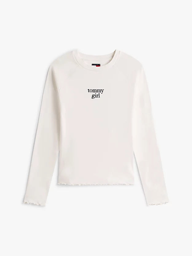 Girl Logo Slim Long Sleeve T-Shirt