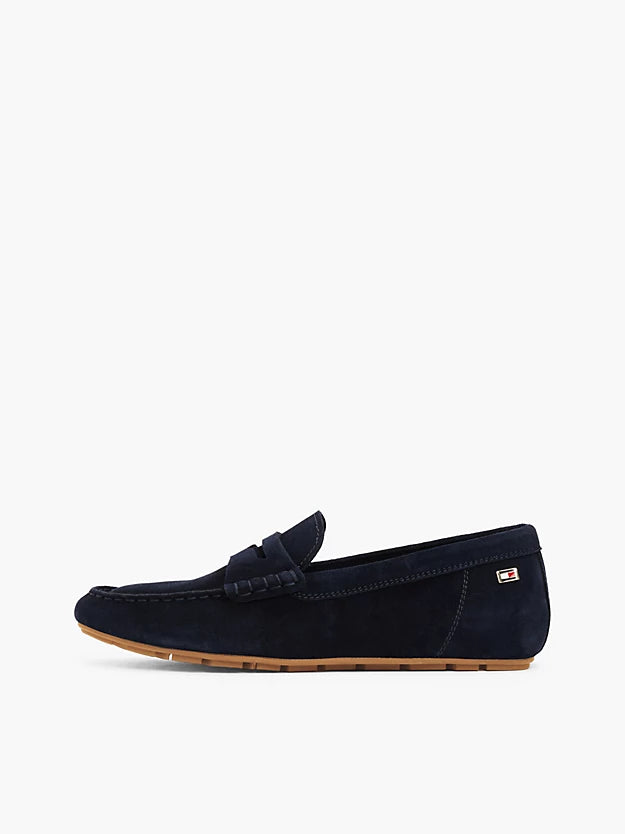 Suede Enamel Flag Driver Shoes
