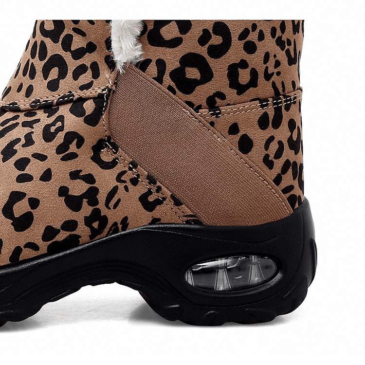 Bottes de neige en peluche pour femmes avec coussin d'air