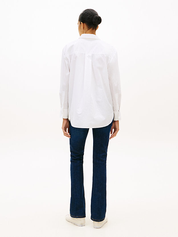 Oversized Fit Logo Embroidery Shirt