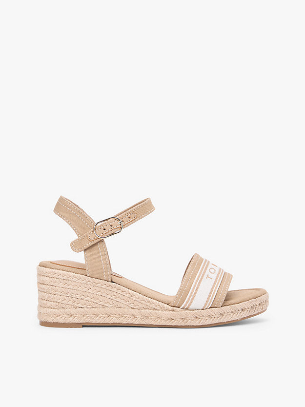 Canvas Denim Wedge Espadrilles