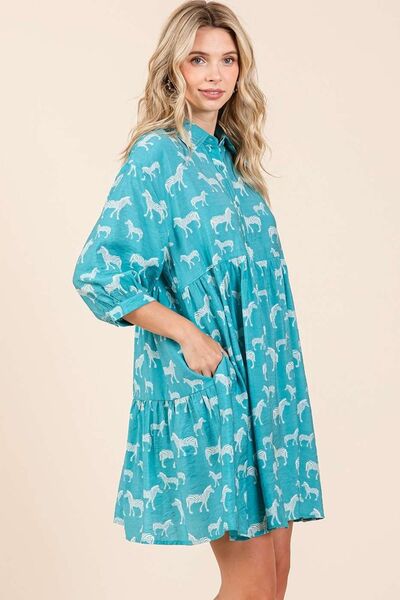Mittoshop Zebra-Print Hemdkleid