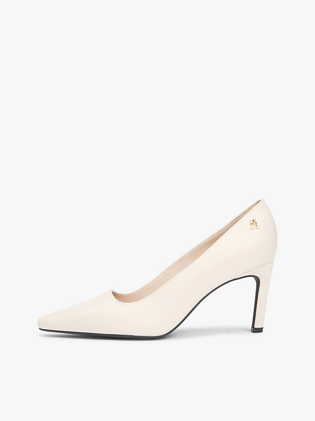 Monogram Plaque Leather High Heels