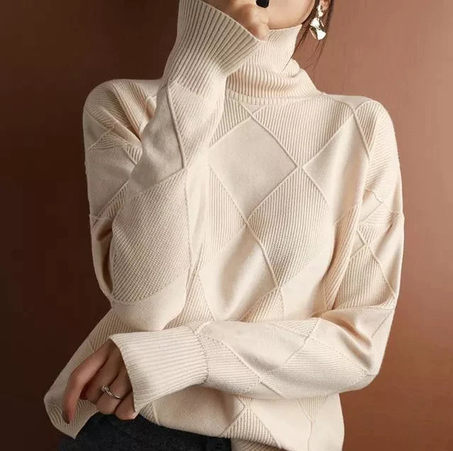 CARDIGAN COL ROULÉ EN CACHEMIRE