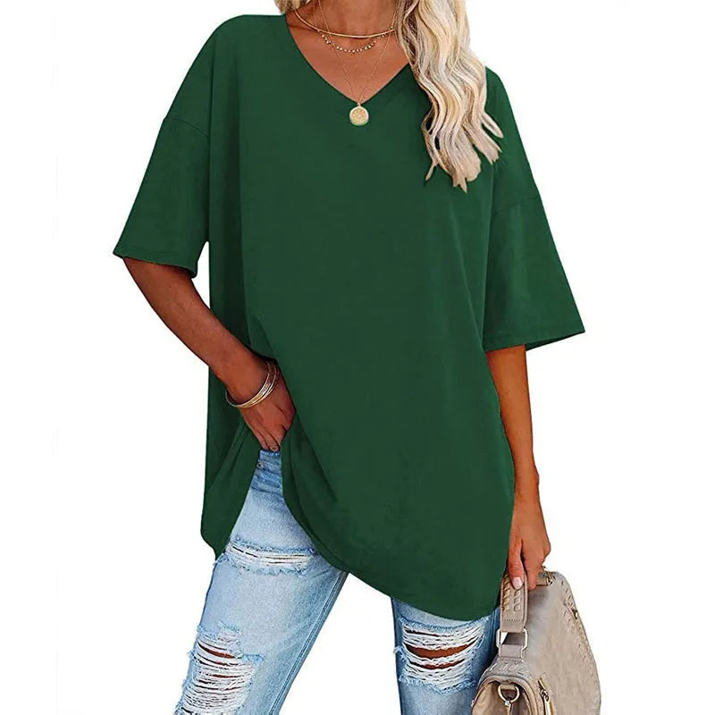 T-shirt ample d'été pour femme (3 articles achetés = livraison gratuite)