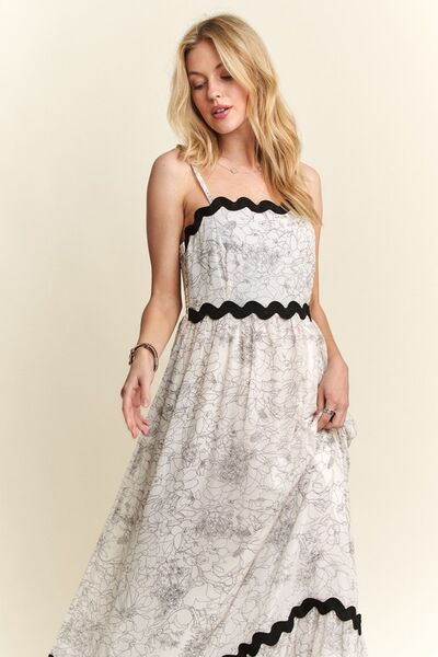 ADORA Maxikleid mit verstellbaren Trägern und Blumenmuster