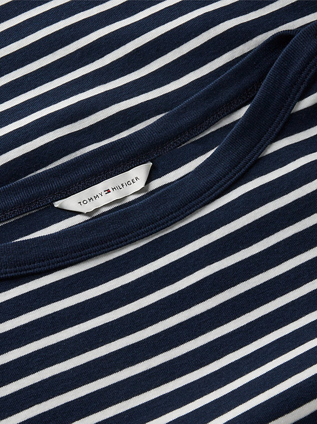 Gold-Tone Button Boat Neck T-Shirt