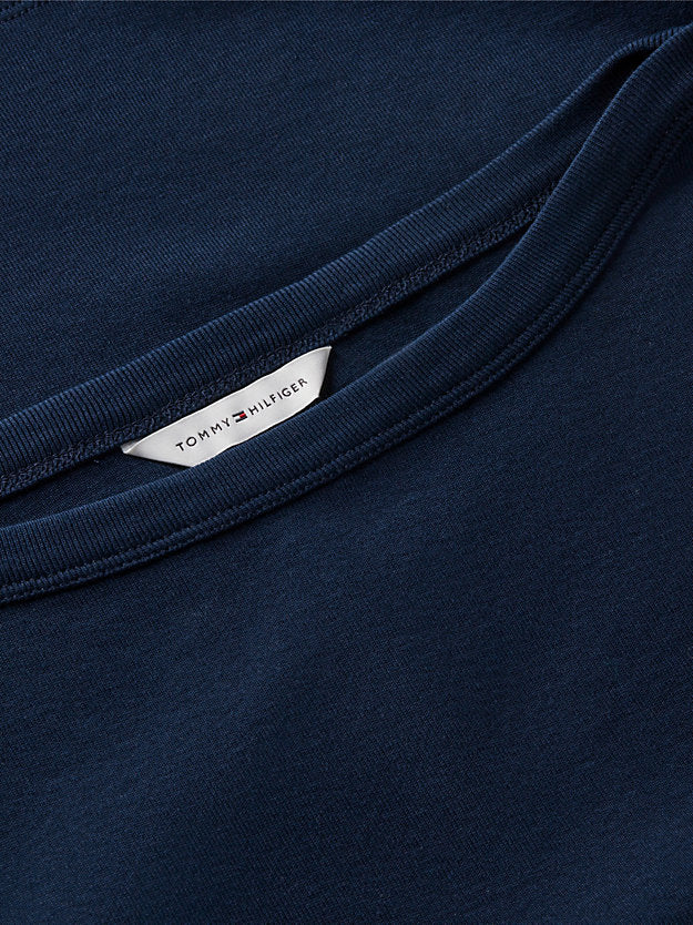 Gold-Tone Button Boat Neck T-Shirt