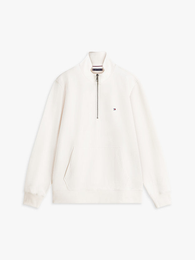 Flag Embroidery Terry Quarter-Zip Sweatshirt