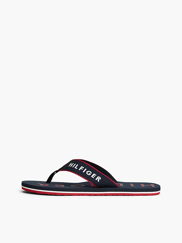 Logo Embroidery Webbing Strap Flip-Flops