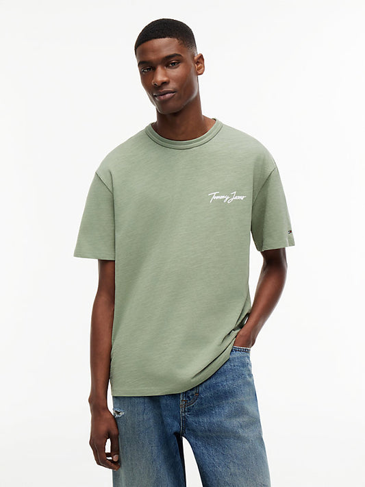 Back Graphic Textured Relaxed T-Shirt