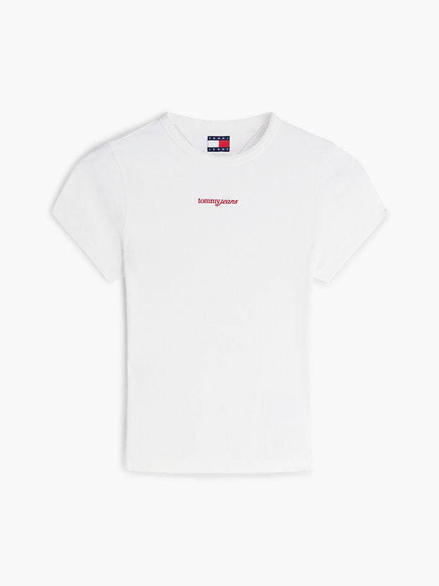 Logo Ribbed Slim T-Shirt