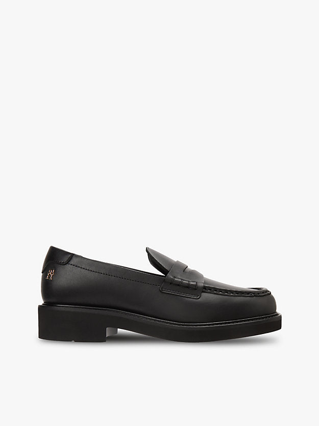 Leather Chunky Penny Loafers