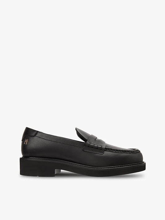 Leather Chunky Penny Loafers