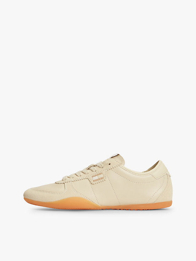 Leather Low Profile Ballet Trainers