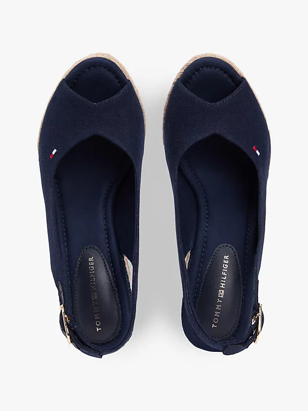 Hemp Slingback Wedge Espadrilles