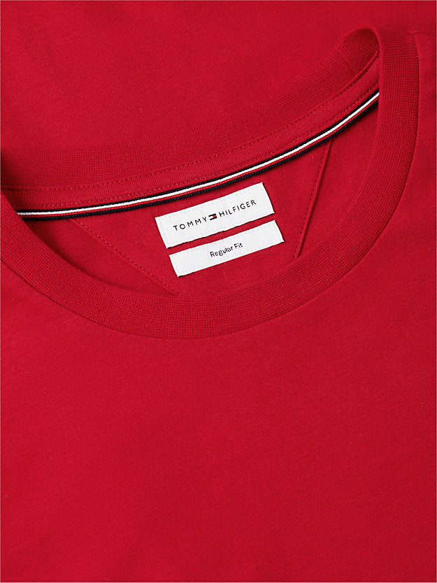 Flag Embroidery Jersey Crew Neck T-Shirt