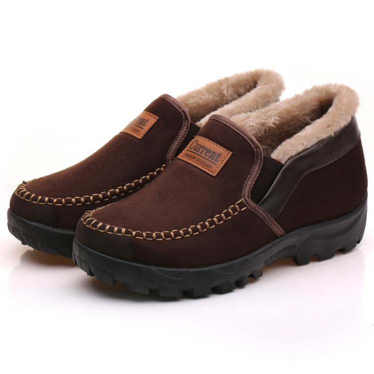 Bequeme wasserdichte warme Leder-Schneestiefel