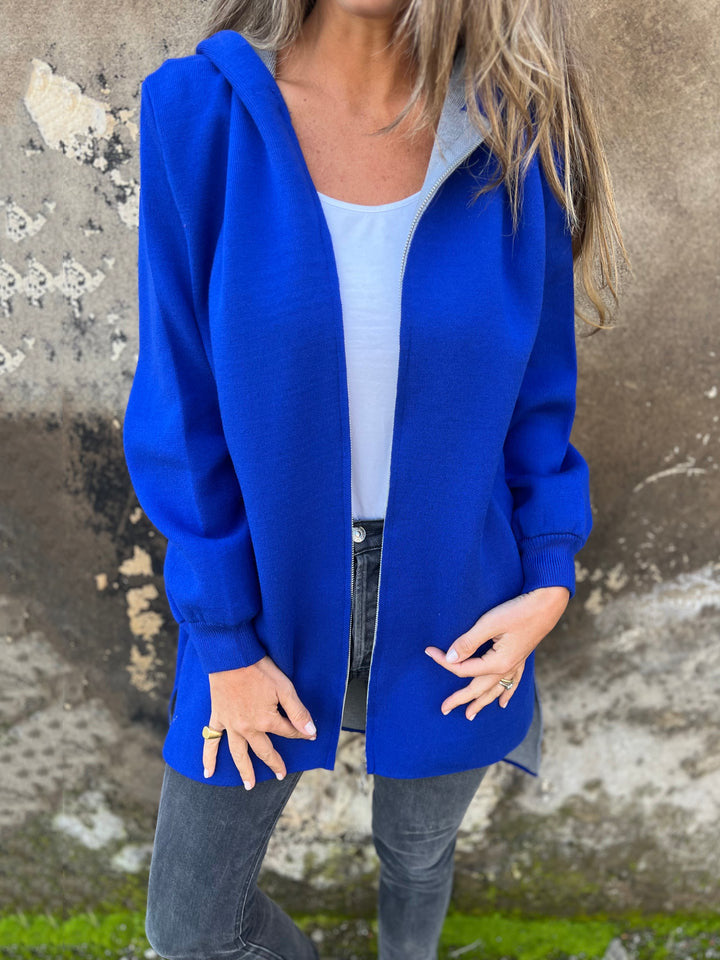 CLEARANCE SALE🔥 Rundhals-Reißverschlussjacke mit langen Ärmeln im Freizeit-Look