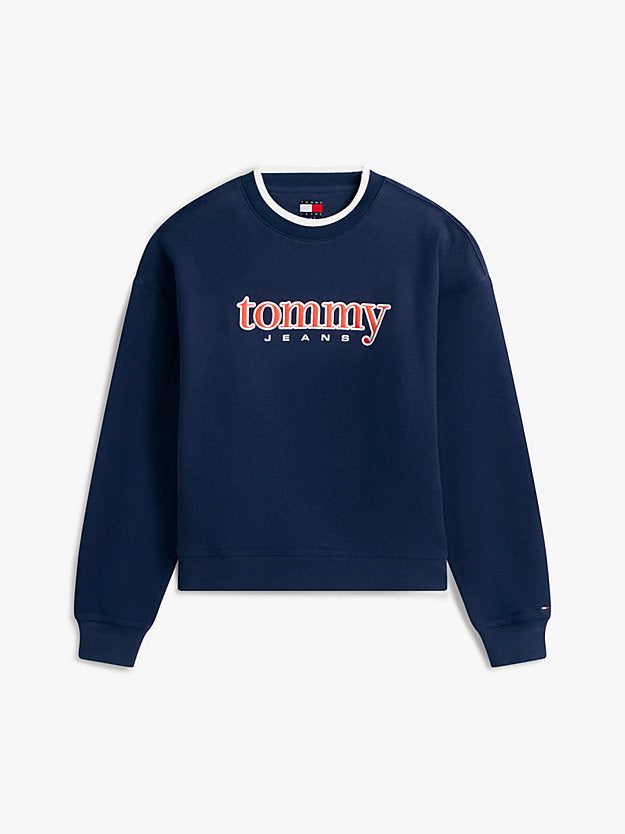 Logo Appliqué Boxy Fleece Sweatshirt