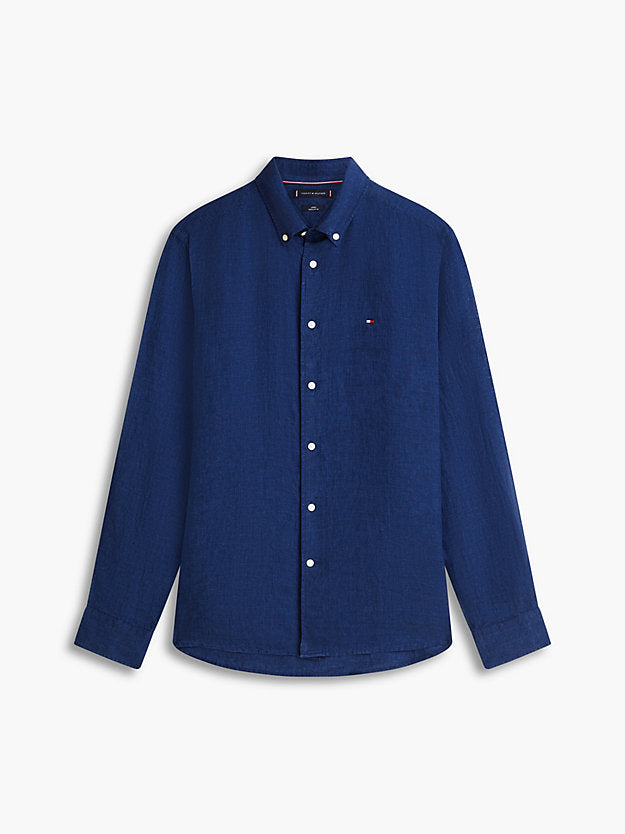 Regular Fit Washed Pure Linen Shirt