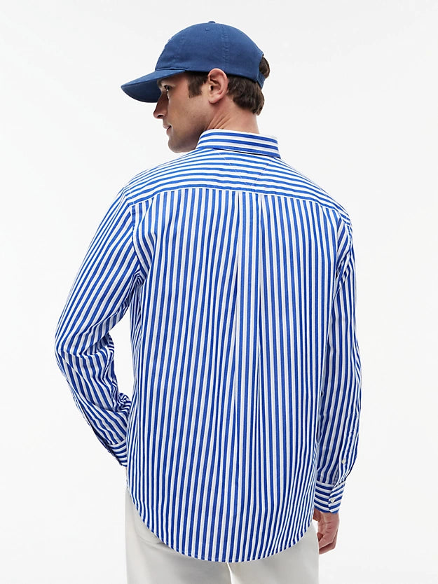 Classic Fit Stripe Poplin Shirt