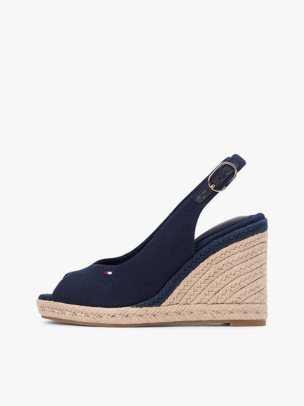 Hemp Slingback Wedge Espadrilles
