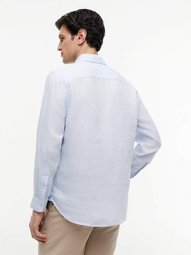 Regular Fit Washed Pure Linen Shirt