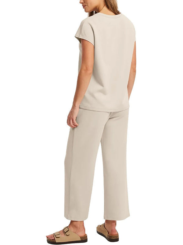 ⏰ LETZTER TAG 50% SPAREN 💥 Damen Sommerurlaub Outfits Flügelärmel Oberteile Lounge-Sets