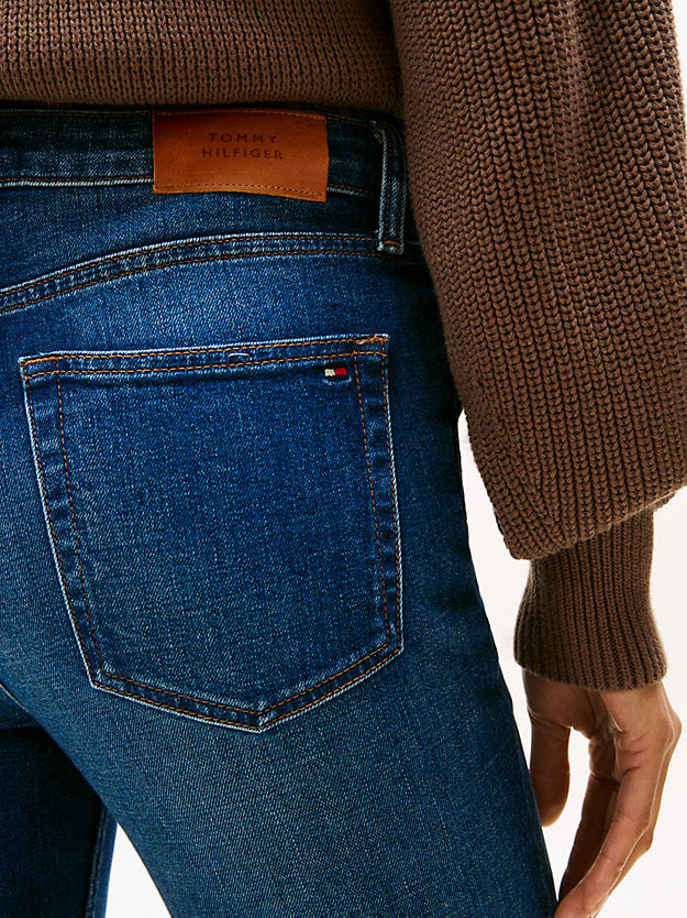 Faded Mid Rise Slim Jeans