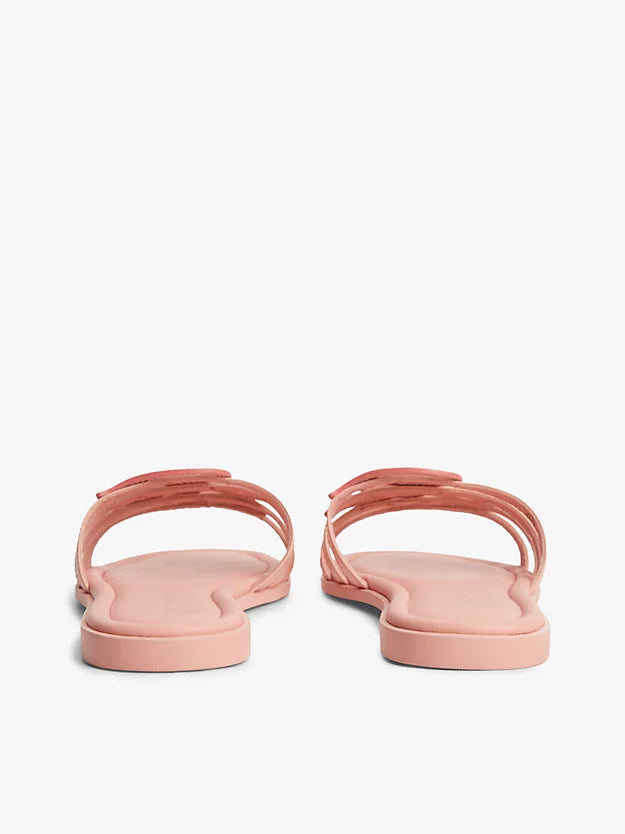 Logo Strap Leather Mules