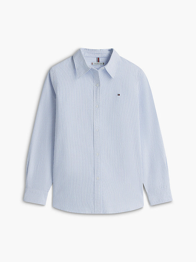 Relaxed Fit Flag Embroidery Oxford Shirt