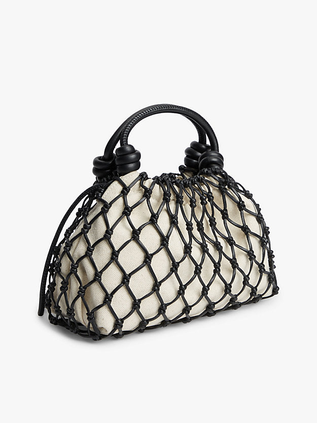 Soft Leather Macrame Crossbody Bag