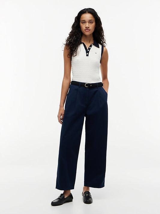 Washed Barrel Leg Chinos