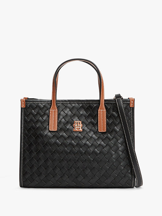 City Woven Crossbody Tote Bag