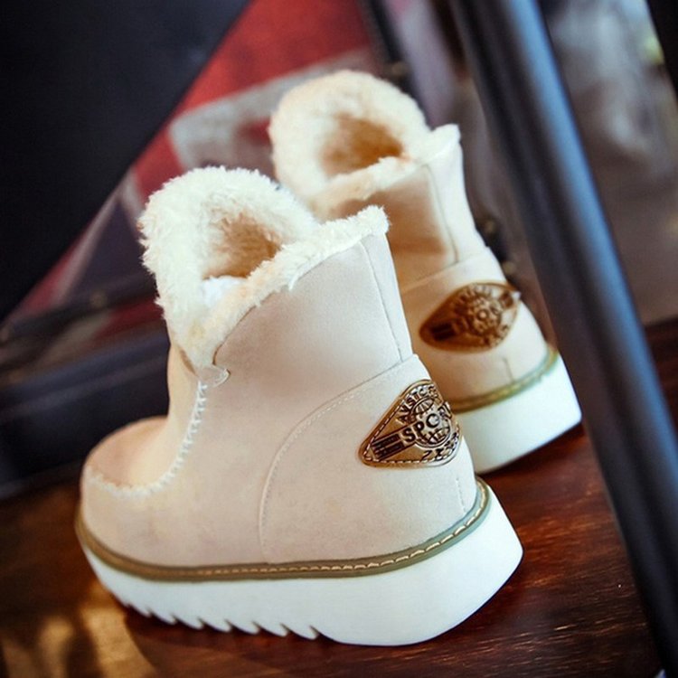 Bottes de neige classiques antidérapantes pour femmes montant jusqu'à la cheville
