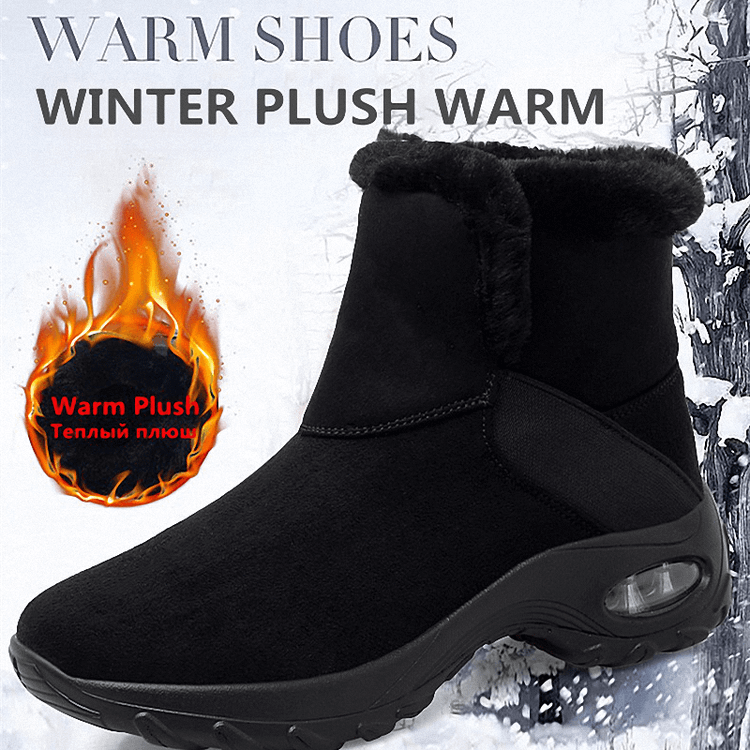 Bottes de neige en peluche pour femmes avec coussin d'air