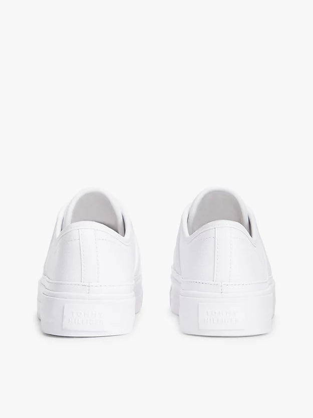 Logo Pebble Grain Leather Platform Trainers
