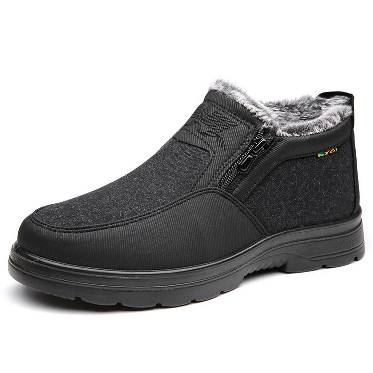 Bottes de neige chaudes orthopédiques pour hommes, imperméables et antidérapantes, en polaire d'hiver