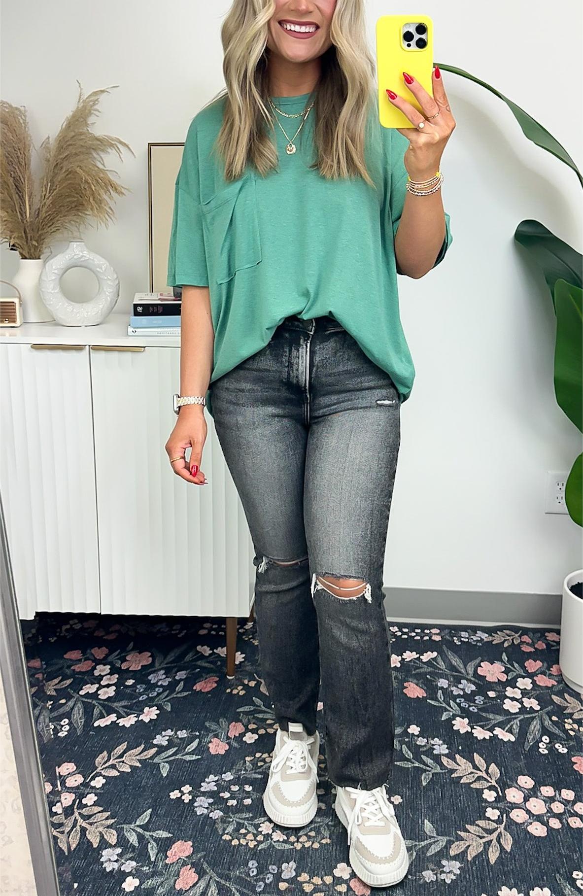 T-shirt ample à bord brut pour femme (achetez-en 3, livraison gratuite)