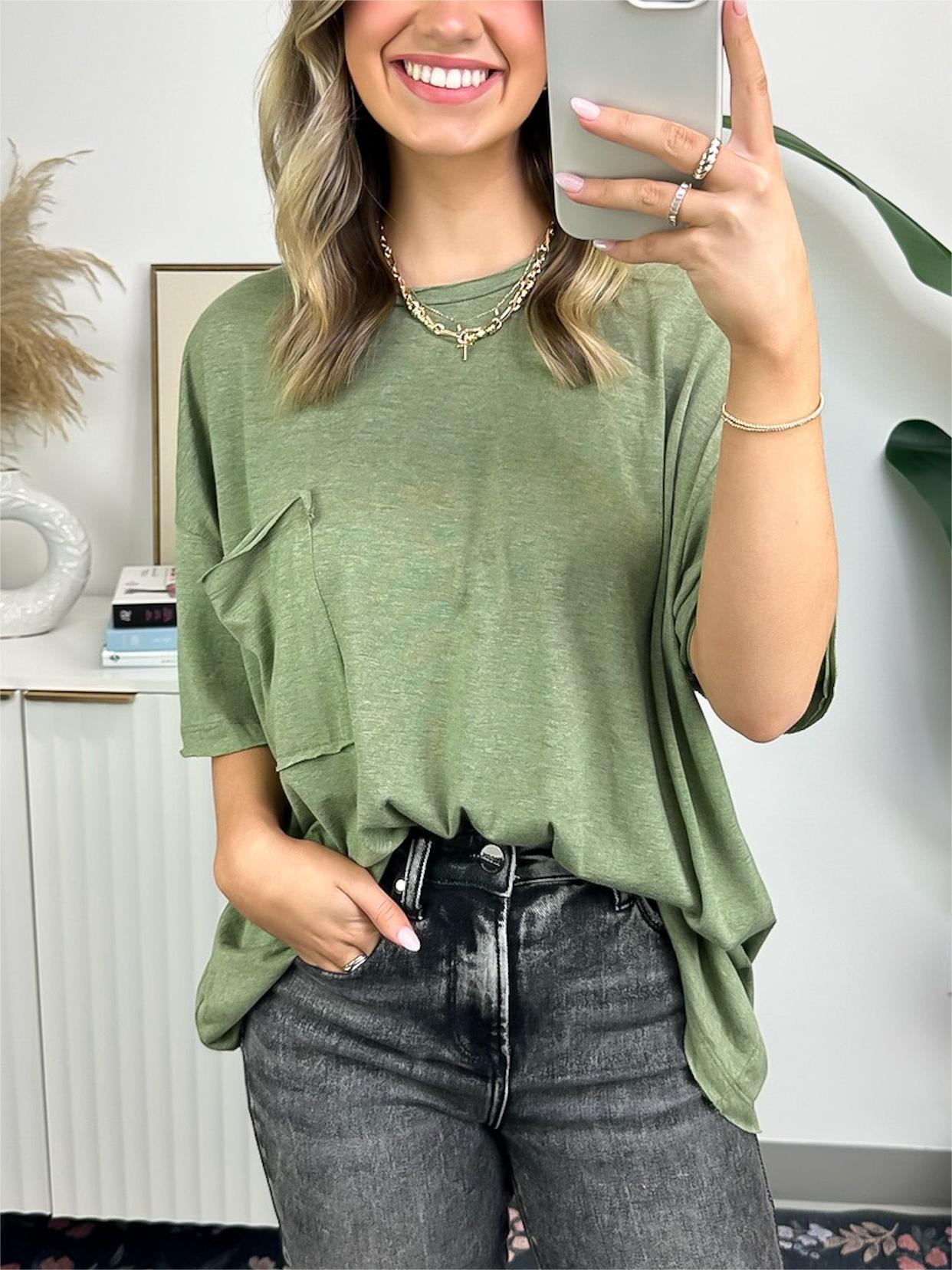 T-shirt ample à bord brut pour femme (achetez-en 3, livraison gratuite)