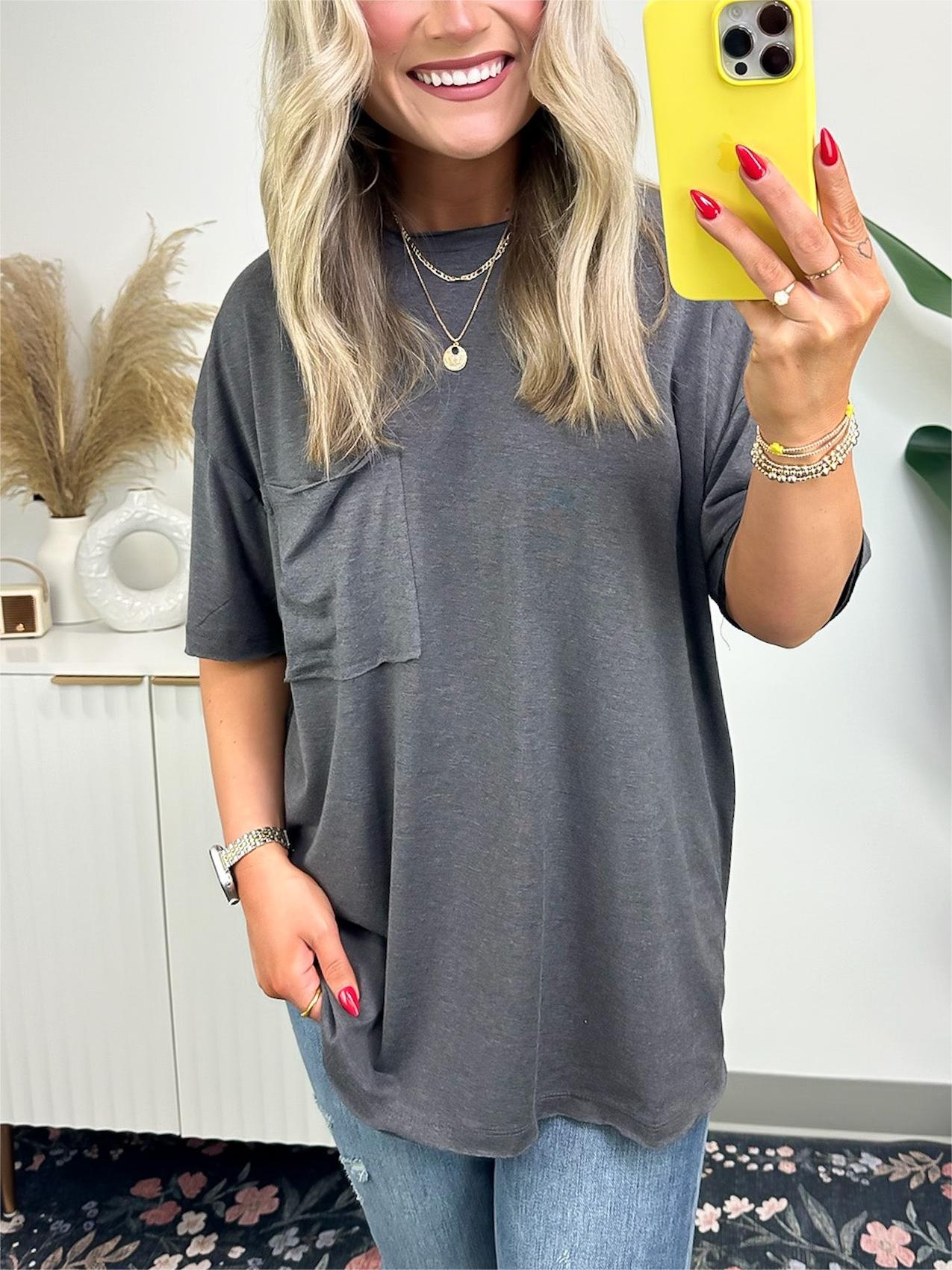 T-shirt ample à bord brut pour femme (achetez-en 3, livraison gratuite)