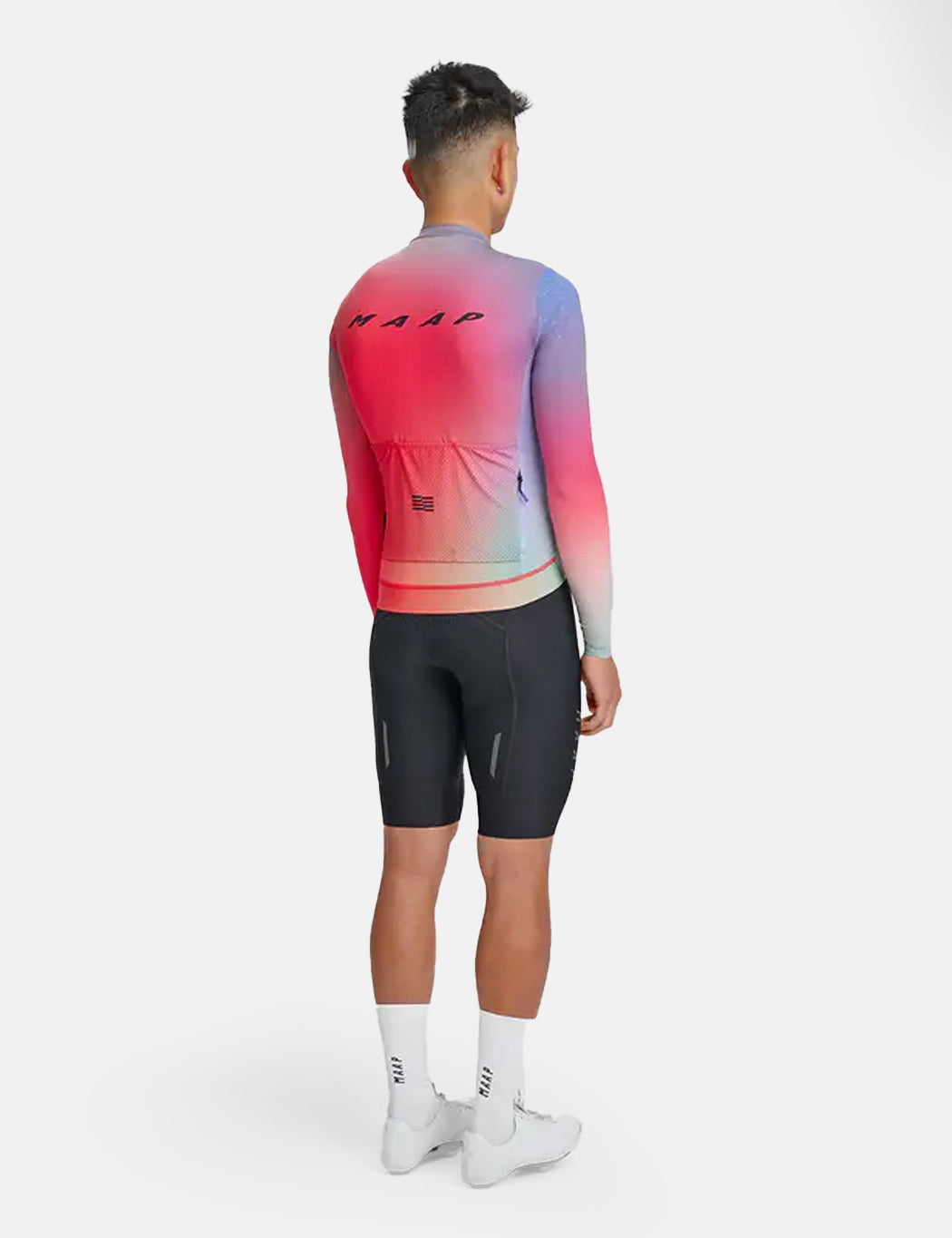 Maillot Manches Longues Blurred Out Pro Hex 2.0 - Rouge Mix