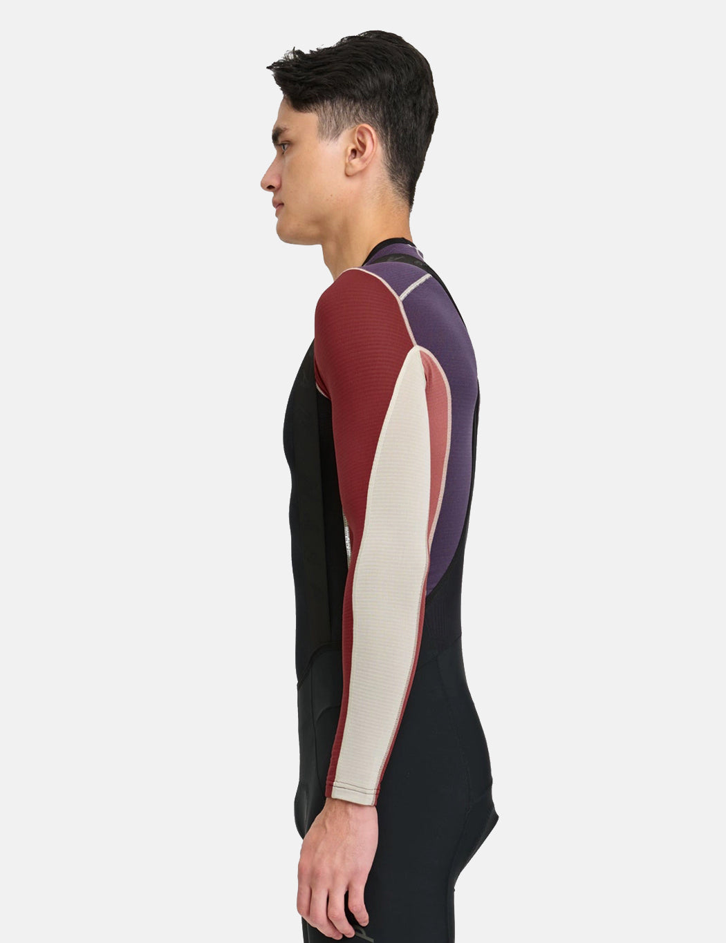 T-shirt thermique manches longues - Noir/Rose/Gris Brume