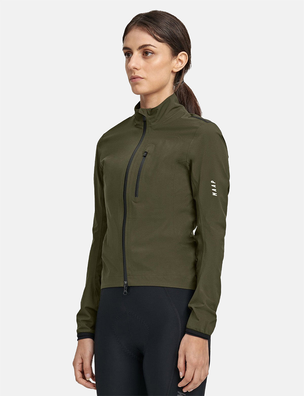 Womens Ascend Pro Rain Jacket - Olive Green