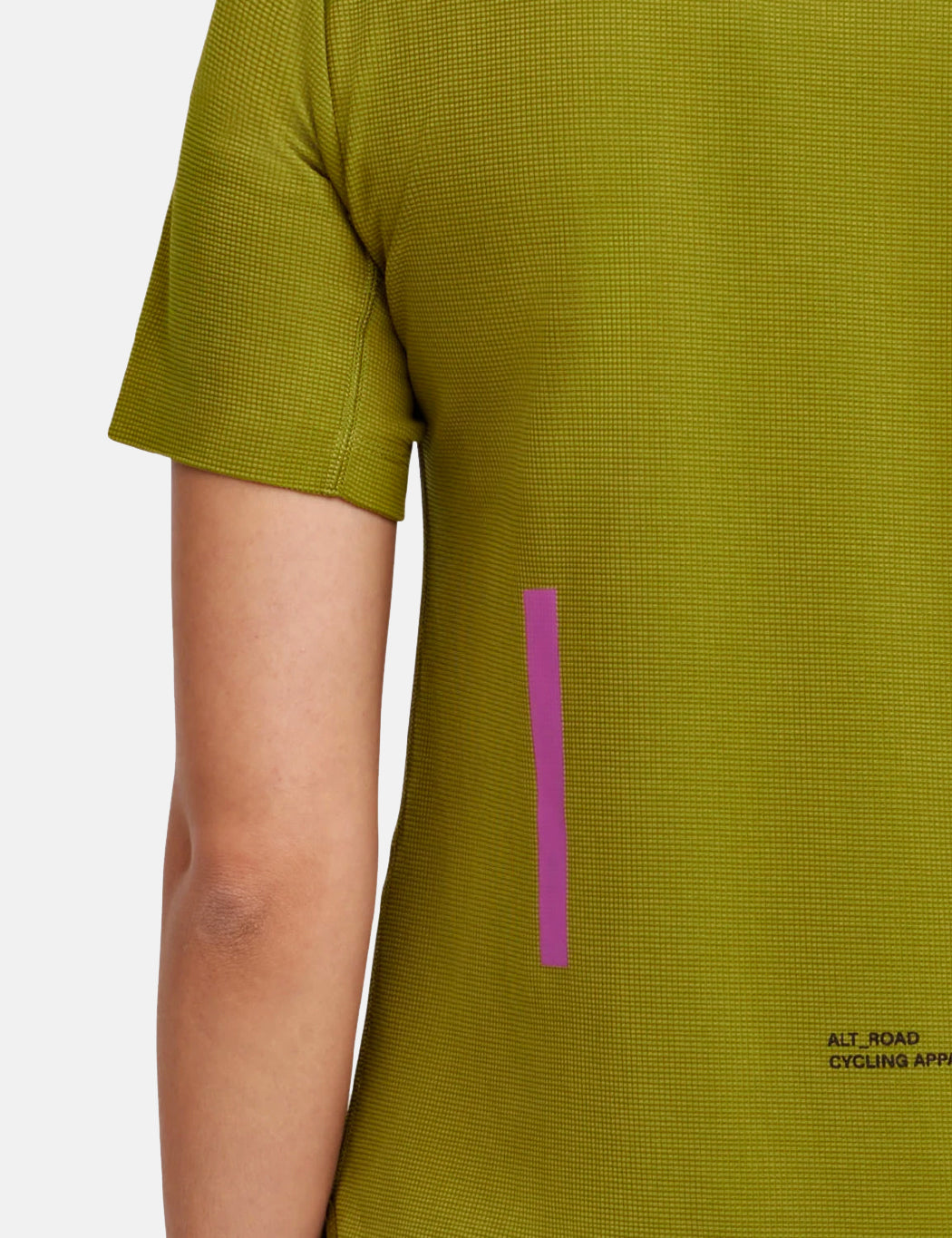 T-shirt vélo femme Alt_Road - Vert olive