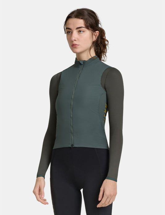 Womens Alt_Road Thermal Vest - Cypress Green